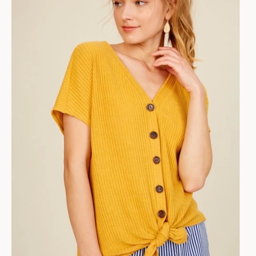 Tie front tee shirt
